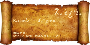 Kalmár Ágnes névjegykártya